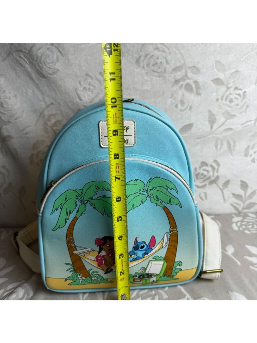 Disney Loungefly Lilo & Stitch Mini Backpack With Tropical Hammock Design - Picture 7 of 7